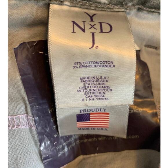 NYDJ Plus Size 22W Gray Animal Printed Stretch Denim High Waist Skinny Jeans - Picture 8 of 9